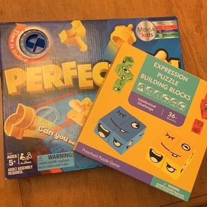 Game bundle Perfection and Expression puzzle game building block fun challenging